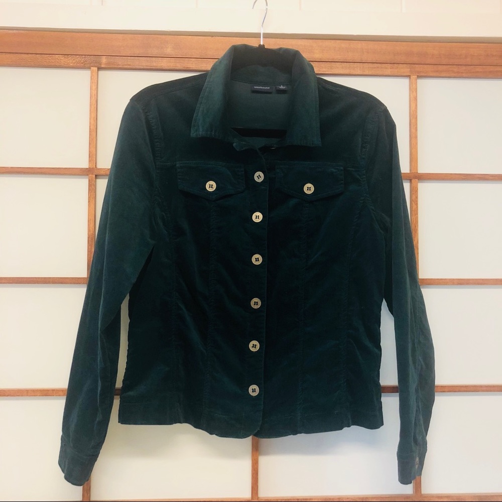 Dark green light jacket by Westbound size small